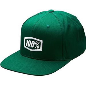 100% CASUAL ICON Snapback Cap AJ Fit Forest Green - OS