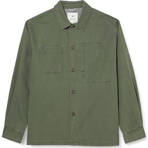 MUSTANG heren Style Clemens Dyed Overshirt Gekleed shirt Beetle 6414