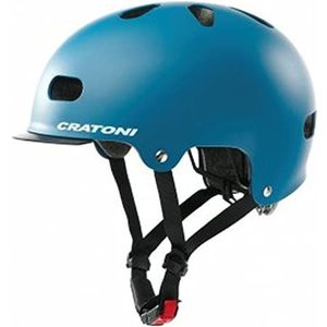 Cratoni Unisex Jeugd C-Mate helm, mat blauw, S