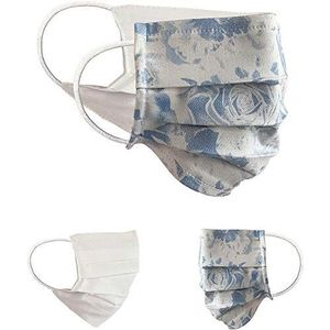 BaF Community-maskers Set van 2 stuks Unisex geïmproviseerd masker Omkeerbaar mondbeschermingsmasker Mond- en neusbescherming Omkeerbaar masker met motief katoen BCI Wasbaar