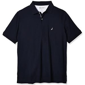Nautica mens Classic Fit Short Sleeve Solid Performance Deck Polo Shirt, Navy, X-Large Tall US