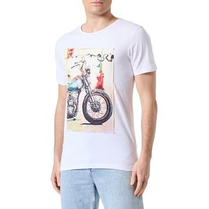 KEYLARGO Heren T-shirts MT Spokes Round, wit (1000), S