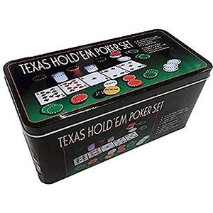 Texas Hold'em Poker Set - Complete pokerset met 200 fiches, 2 pakken kaarten en pokerkleedje - Geschikt voor spelers vanaf 12 jaar