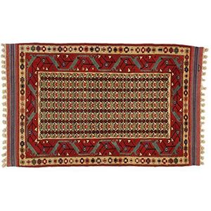 Eden Carpets Konya Antik Vloerkleed Handgeknoopt Bangle, Katoen, veelkleurig, 116 x 163 cm