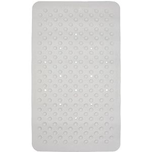 Croydex Hygiëne-n-Clean antibacteriële badmat van natuurlijk rubber, 34 x 58 cm, wit