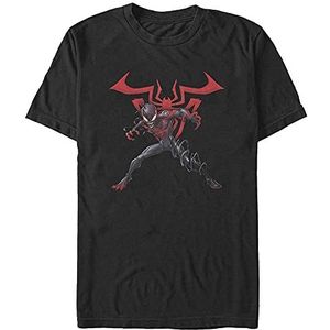 Marvel - SPIDERMAN MILES W SYMBOL Unisex Crew neck T-Shirt Black 2XL