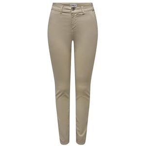 ONLY Onleverest Hw Skinny Pant Cc PNT Chino voor dames, White Pepper, 32 NL/S/L