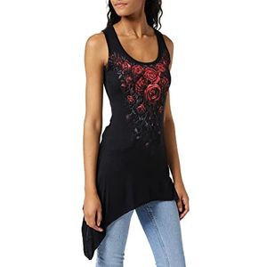 Spiral Blood Rose Top zwart XXL 95% viscose, 5% elastaan Gothic, Nu Goth, Rock wear