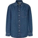 Pepe Jeansvoor vrouwen. PL304730 Miley blauw shirt (L), Casual, Katoen, Lange mouwen, Duurzaam