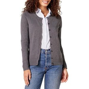 Amazon Essentials Women's Lichtgewicht vest met ronde hals (verkrijgbaar in grote maten), Houtskoolzwart, XS