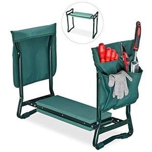 Relaxdays kniebank - tuinkruk - werkbankje - kniesteun tuinieren - kniekussen - tot 150 kg