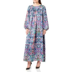 usha FESTIVAL Dames maxi-jurk 15929210, blauw meerkleurig, S, Blauw meerkleurig., S