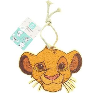 Disney Baby badspons voor kinderen, Simba-vorm, accessoires voor badkuip, douche, schuim, editie The Lion King, ultrazacht, lichaam voor baby's, kinderen, zachte reiniging, effectief – officieel