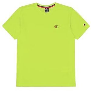 Champion Legacy Modern Sport (220382) - Train Micro Mesh C-Logo SS Crewneck T-shirt, Sulfo-Geel (Alo), M Modern Sport Heren FW24, Geel Sulfo (Alo), M