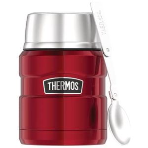 Thermos 4001248047 Stainless King Voedsel Pot, Roestvrij Staal, Cranberry, 0.47 Liter