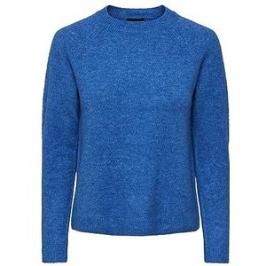 PIECES dames Pullover trui Pcjuliana Ls O-hals Knit Noos Bc, French blue, XS