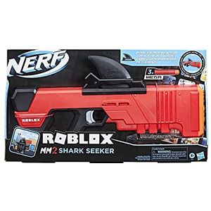NERF Roblox MM2: Shark Seeker dartblaster, haaienvin-actie, 3 Mega darts, code voor het vrijschakelen van een virtueel in-game item