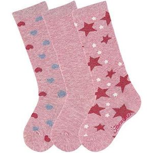 Sterntaler meisjes sokken kniekousen 3-pack harten