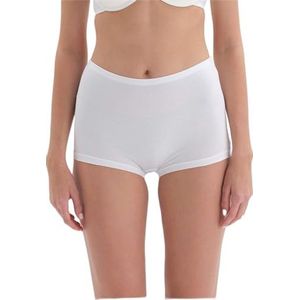 Dagi Basic Cotton Boxer Shorts voor dames, wit, 44