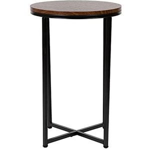 Flash Furniture Woonkamer eindtafel, ontworpen hout, walnoot/mat zwart, D x 16' B x 23,7' H