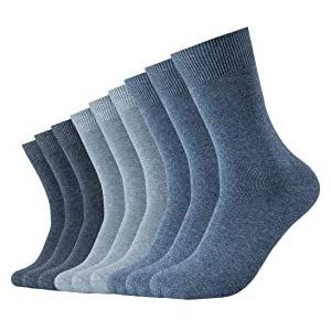 Camano Unisex Crew Online Comfort Cotton Socks 9p, denim, gemêleerd, 43 EU