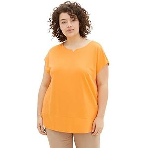TOM TAILOR Dames T-shirt 1035937, 29751 - Bright Mango Orange, 44 Grote maten
