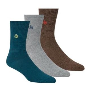 Scotch & Soda - 3Pk - Herensokken - Groen - Geborduurd Logo