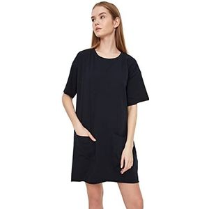 Trendyol Damestas gedetailleerd gebreide jurk jurk, marineblauw, extra klein