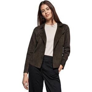 STREET ONE Open velours jas, Deep Smoky Green, 36