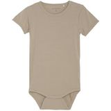 Minymo Romper s/s - Viscose - Gewoon Taupe - Minymo - 56 - Romper S/S