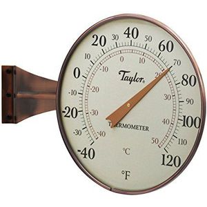 Taylor Precision Products 480BZ Heritage 8.5"" Dial buitenthermometers, koper