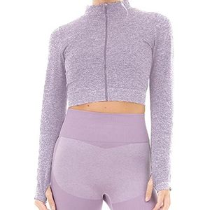 M17 Damesjas dames Marl naadloze babyjas, lila, M