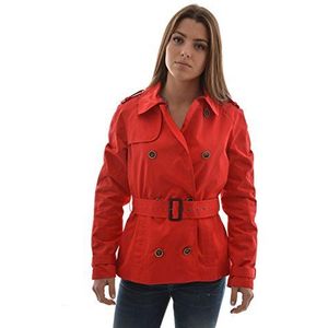 ESPRIT Dames trenchcoat jas korte trench, rood (Magma Red 639), 36