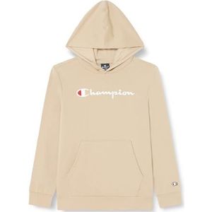 Champion Legacy Icons B-Ultralight Fall Fleece Sweatshirt met capuchon voor kinderen en jongens, Beige, 9-10 jaar