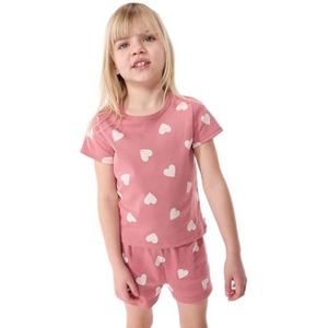 Petit Bateau Pyjacourt voor meisjes en jongens, Roze/Wit, 8 Jaar