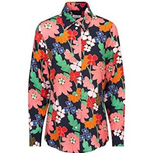 Seidensticker Damesblouse met lange mouwen, regular fit, blauw, 40