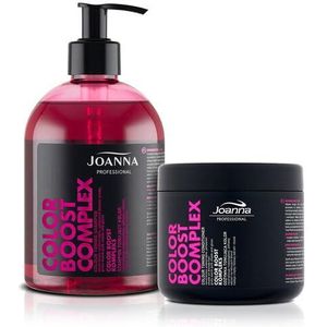 JOANNA Professional Color Boost complex - shampoo en haarspoelingsset voor vrouwen - kleurverbeterende - neutralisatie van ongewenste gele tinten - roze-grijs en warme kleur roze