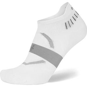 Balega Hidden Dry Moisture Wicking Performance No Show Athletic Running Socks for Men and Women (1 Pair), White, Large