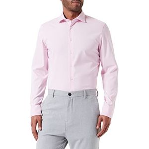 Seidensticker Men's Slim Fit shirt met lange mouwen, roze, 42, roze, 42