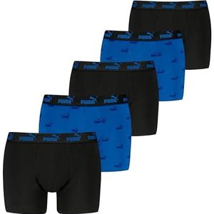 PUMA Herenboxer met logoprint (5 stuks), Blue Combo, XL
