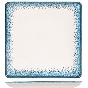 H&H Jupiter Teller aus Porzellan, 27 cm, modernes Design, blaue Farben
