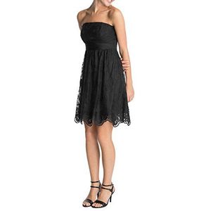 ESPRIT Collection Dames bustier jurk, mini, effen, zwart (black 001), XXL