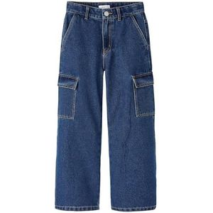NAME IT meisjes jeans, donkerblauw (dark blue denim), 116 cm