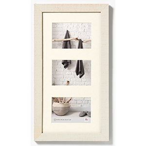 walther design HO315W Home houten fotolijst, 3X 4 x 15,2 cm (3X 10 x 15 cm), crème wit