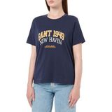 GANT Shirt  donkerblauw / geel / wit