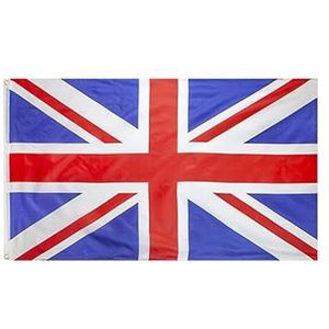 Union Jack Flag - 3ft x 5ft Rayon Union Jack Flag met doorvoertules - Verenigd Koninkrijk King's Coronation Street Party Decoratie