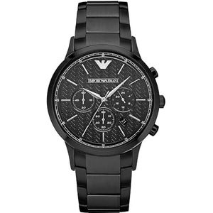 Emporio Armani heren chronograaf zwart roestvrij staal horloge