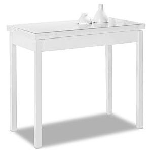 ASTIMESA Boek type keukentafel, wit, 80 x 40 cm tot 80 x 80 cm