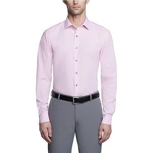 Kenneth Cole Unlisted Men's Dress Shirt Slim Fit Solid, Pink, 16""-16.5"" Neck 34""-35"" Sleeve