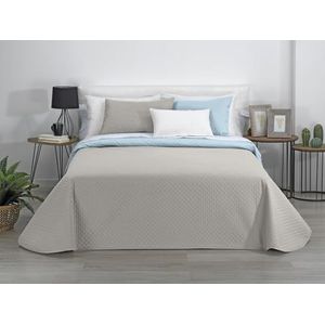Estoralis | AVA | Omkeerbaar -Boutí-dekbed | Voor alle seizoenen | Kleur - Beige/Hemelsblauw | Voor 180 cm bed. (270 x 270 cm. Ancho x Alto) | Dekbedovertrek met quilten